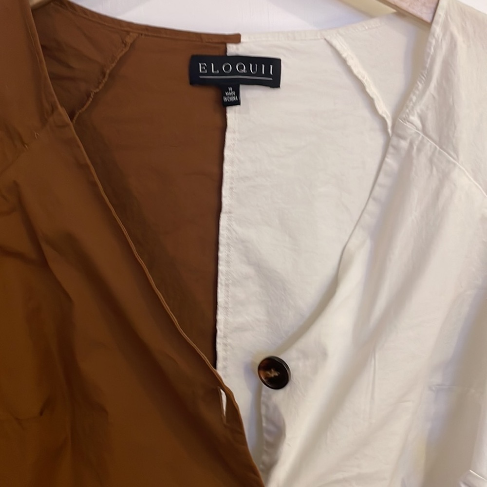 Colorblock Eloquii blouse 16 - Picture 3 of 5